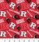 Sykel Enterprises-Rutgers University Cotton Fabric-Rutgers Scarlet Knights Tone On Tone Cotton Quilting Fabric